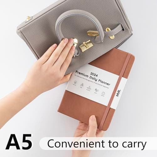 2024 Planner Daily planner 2024 Weekly planner notebook Monthly planner 2024 Budget planner 2024 A5 size 8.4" x 5.9" 208 pages Leatherette fabric with rich interior Agenda 2024 7