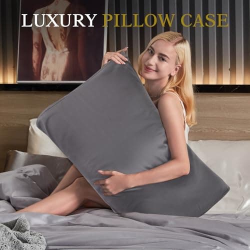 Contour Pillowcase- Rayon Derived from Bamboo Cooling Contour Cervical Neck Pillow Case Cover- Breathable Silky Soft Pillowcase for Hot Sleepers,24 x14 x5/3.7 Inches 1 Piece Dark Grey 6