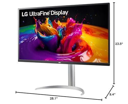 LG 32UP83AK-W 32-inch Ultrafine 4K UHD (3840 x 2160) IPS Computer Monitor, 60Hz, HDR10, Built-in Speaker, Reader Mode, HDMI, DisplayPort, USB Type-C 60W PD, Tilt/Height/Pivot Adjustable Stand, White 6