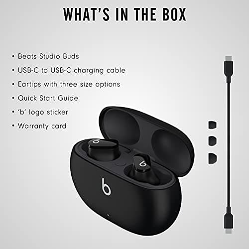 Beats Studio Buds - True Wireless Noise Cancelling Earbuds - Compatible with Apple & Android, Built-in Microphone, IPX4 Rating, Sweat Resistant Earphones, Class 1 Bluetooth Headphones - Black 6