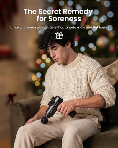 RENPHO Active+ Percussion Massage Gun - 5 Adjustable Speeds for Back, Neck, Muscle Recovery - App Controlled Guided Courses, with Carry Case for Professional Athlete, Gym and Travel,Black 8