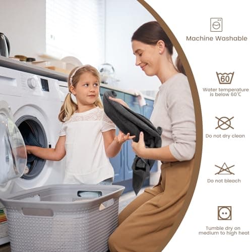 SEMAXE Grey Bath Towels Set of 4, 100% Cotton Luxury Bathroom Towels, Soft, Absorbent, and Quick-Drying, 55"x27", Perfect for Hotels, Gyms, and Spas 6