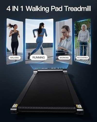 AKLUER Walking Pad, 2 in 1 Folding Under Desk Treadmill, Portable Walking Pad Treadmill with Remote Control, LED Display, Installation- Free for Jogging Running Walking for Home Office 6
