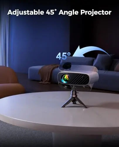 Mini Projector, ELEPHAS Portable Projector for iPhone, 7000L with Synchronize Smartphone Screen, Movie Projector with 1080P HD/200 Screen Support, Compatible with Android/iOS/TV Stick/HDMI/USB/SD 5