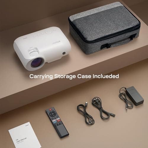 YOTON Smart Projector with WiFi and Bluetooth, Officially Licensed Netflix/Prime/YouTube, Native 1080P Full HD Portable Outdoor Movie Projector, 4K Support, Dolby Audio for Bedroom, Home, Outdoor 7