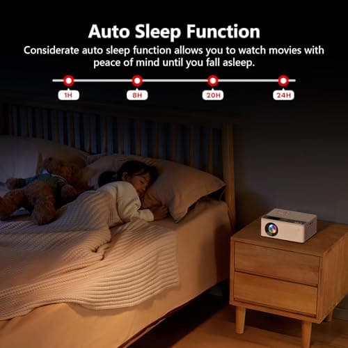 TMY Netflix-Officially-Licensed Mini Movie Projector with Wifi and Bluetooth, 1080P Full HD Portable Projector, Compatible with TV Stick/Smartphone/HDM/USB, indoor & outdoor use 9