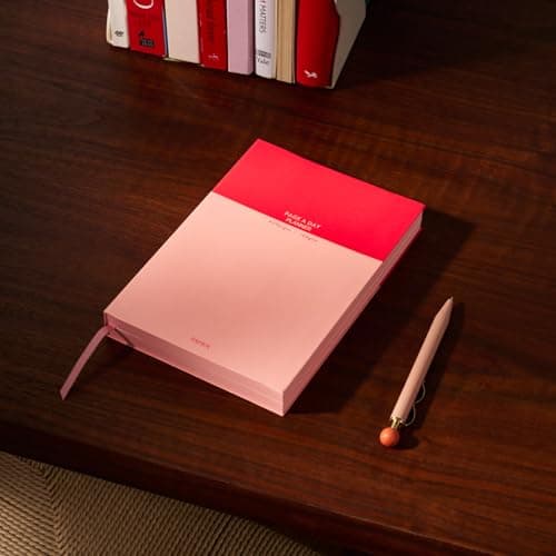 Papier Undated Daily Planner - Pink, 8.46"L x 6.02"W | Hardback Cover Notebook Diary, Write Personal & Work To-Do Lists & Organize Priorities | Includes Day Per Page Checklist, Monthly Views & Gridded Notes Pages 3