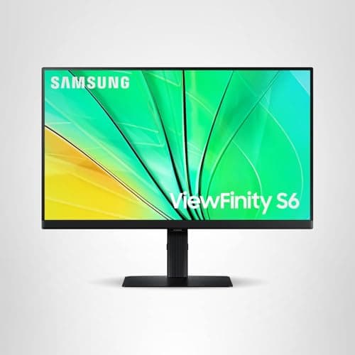 SAMSUNG 24" ViewFinity S6 (S60D) Series QHD High Resolution Computer Monitor, 100Hz, HDR10, Multiple Ports w/ HDMI, DisplayPort, USB-A, Easy Setup, Height Adjustable Stand, LS24D606EANXZA, 2024 13