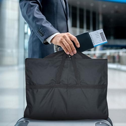 Travel Garment Bag with Zipper Pocket, Suit Bag for Suits, Dresses, Coats 8