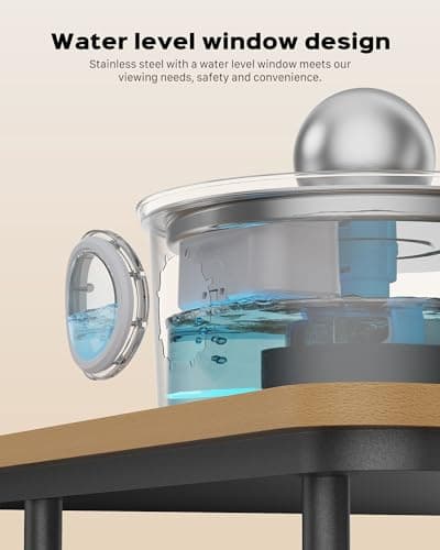 GOOSTOO Stainless Steel Cat Water Fountain - 108oz/3.2L Quiet Pet Fountain with Water Level Window - Attracts Cats to Drink 5