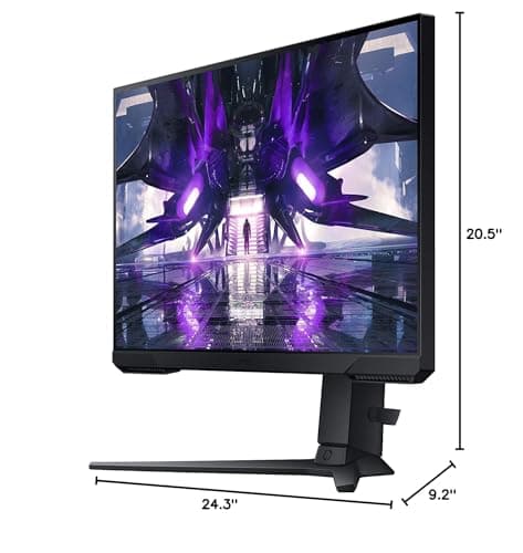 SAMSUNG 27" Odyssey G32A FHD 1ms 165Hz Gaming Monitor with Eye Saver Mode, Free-Sync Premium, Height Adjustable Screen for Gamer Comfort, VESA Mount Capability (LS27AG320NNXZA) 24