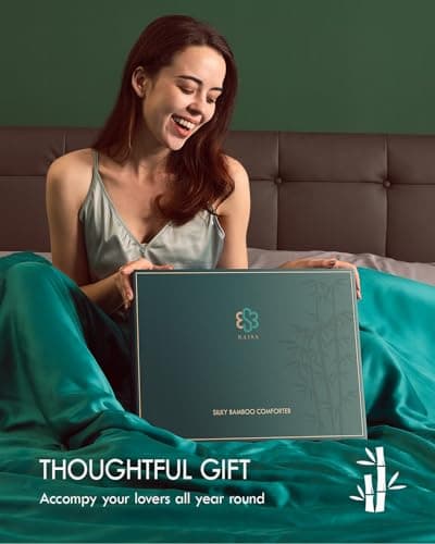 Kaisa Cooling Comforter King, Organic Breathable Down Comforterfor Summer, Lightweight Silky Smooth Duvet Insert with Corner Tabs, 90x106 Inches Green Grey 5