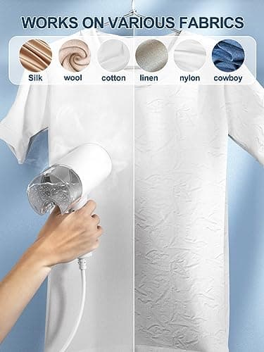 TONTATTA Travel Steamer for Clothes Mini - Small Foldable Handheld Garment Steamer - Personal Compact Size Clothing Portable Steamer for Traveling - Travel Steam Iron Mini 8