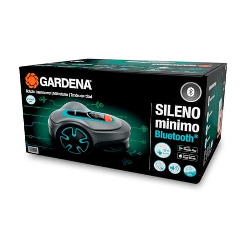 GARDENA 15201-20 SILENO Minimo - Automatic Robotic Lawn Mower with Bluetooth app, Boundary Wire - for lawns up to 2700 Sq Ft, Made in Europe, Grey 5