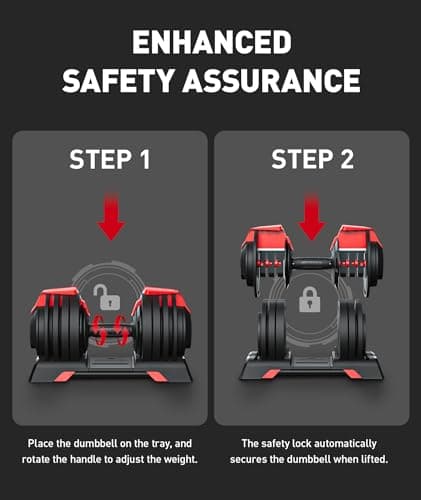 Motion Space 3-In-1 Adjustable Dumbbell Set, 54LBS Barbell Kettlebell with 12 Free Weights, 1-Sec Fast Adjustable, Premium Comfort Non-slip Metal Handle, Compact Size for Full Body Home Workout & Soft 7