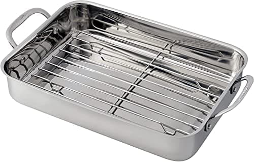 Cuisinart 7117-14RR 14-Inch Chef's-Classic Cookware-Collection, Lasagna Pan w/Stainless Roasting Rack, Stainless Steel 2