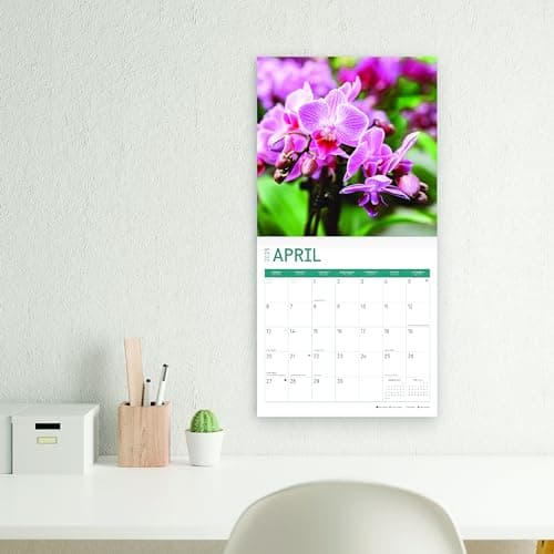 2025 Flowers Monthly Wall Calendar by Bright Day, Includes Over 300 Stickers, 12 x 12 Inch 7
