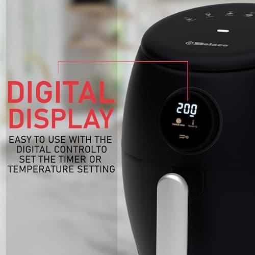 Belaco Air Fryer, 2.1Qt Digital Display, Rapid Air Circulation, Air Fryers, 60 Min Timer, Small Air Fryer, Adjustable Temperature, Dishwasher Safe Basket BEL-AF-02 8