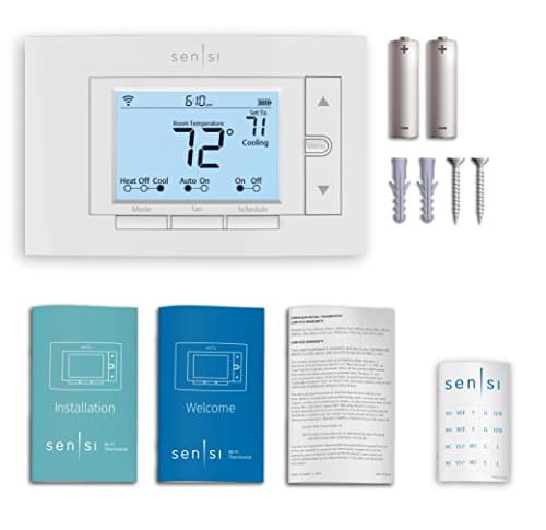 Sensi Smart Thermostat, 100 Years Of Expertise, Wi-Fi, Data Privacy, Programmable, Easy DIY Install, Works With Alexa, Energy Star Certified, Mobile App, ST55 10