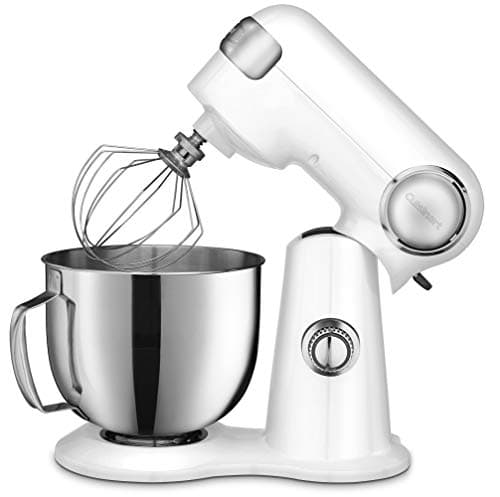 Cuisinart SM-50FR 5.5-Quart Stand Mixer, Brushed Chrome, White (Renewed) 2