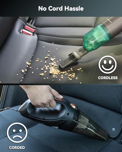 AIRWOX Cordless Handheld Vacuum, 13000Pa High Power Car Vacuum with Brushless Motor and Blower Accessories, for Home and Car Use 7