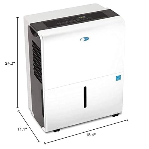 Whynter Energy Star RPD-506EWP 50 Pint High Capacity Portable Dehumidifier with Pump up to 4000 sq ft, White w/Black sides 11
