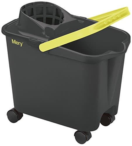 Mery | Mop Bucket | Swivel Wheels | Wide Drainer | Maximum Resistance | Grey | Capacity 14 litres