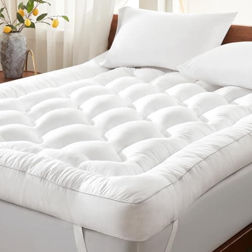 Decroom 4 Inch Memory Foam Mattress Topper Full Size, Filled with Breathable Memory Foam Pillow Topper, Soft Fluffy Supportive Bed Mattress Pad for Back Pain Relief, 75x54x4 Inch