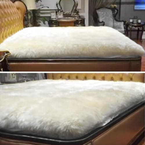 Sheepskin Wool Mattress Topper Sheepskin Mattress Pad Wool Mattress Pad Sheepskin Mattress Protector Wool Mattress Protector Sheepskin Mattress Cover Wool Mattress Cover Sheepskin Wool Bed Topper(190X 7