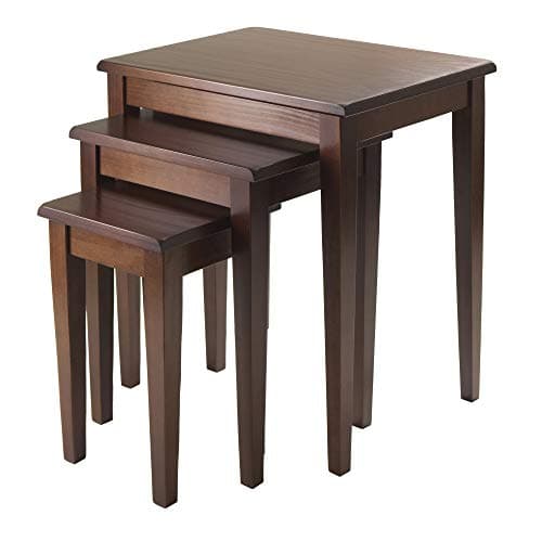 Winsome Regalia Nesting Accent Tables, for Living Room, Walnut, Set of 3