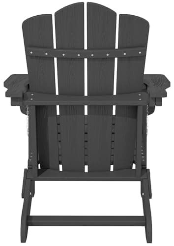 KINGYES Folding Adirondack Chair Set of 4, HDPE All-Weather Folding Adirondack Chair, Grey 10