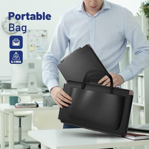 domyfan 14" Laptop Screen Extender, S3 FHD 1080P IPS Triple Portable Monitor Laptop, HDMI/USB-A/Type-C Compatible with Windows/Mac/Android 6