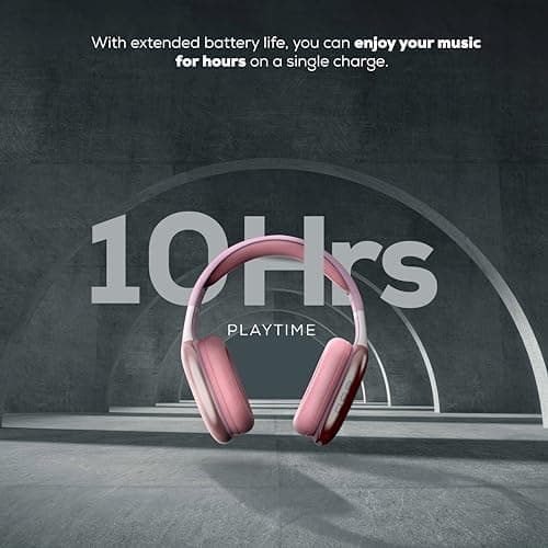 Gabba Goods Wireless Over Ear Bluetooth Headphones with Microphone - Wireless Headset -Noise Reduction - Bluetooth, Wired,Built in Micro SD for Travel, Home, Work TV,PC,Gaming,Cellphone (Pink) 5