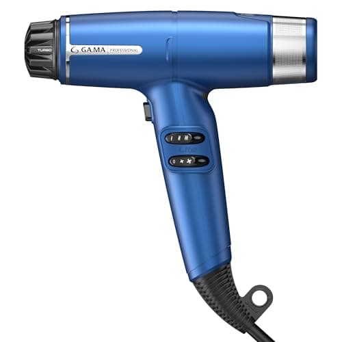 GA.MA iQ LITE Perfetto Hair Dryer with 110,000 RPM Intelligent Brushless Motor, Dual Filter, Oxy-Active Technology, Blue