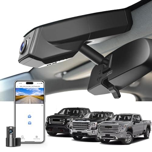 Mangoal Front 4K & Rear 1080P Dash Cam for GMC Sierra 1500 2019-2021, 1500 Limited 2022, 2500/3500 HD 2020-2023(Model B), Model B & Model A have Same Model Years but Vehicle Sensor Cover Are Different