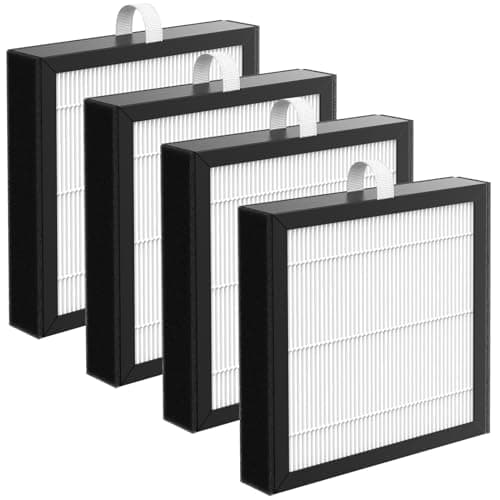4 Pack DH02 H13 HEPA Replacement Filter Compatible with Tenergy Sorbi DH02 2 in 1 Dehumidifier(1000ML)/Air Purifier, Afloia AQ8 Q8/ Honati/Hysure Q7 Air Purifier 9