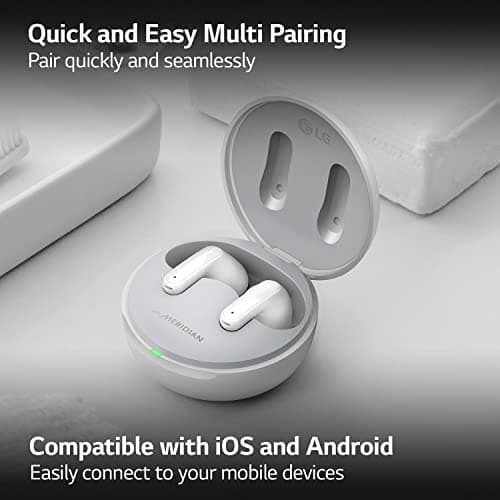 LG Tone Free FP9 - Active Noise Cancelling Wireless Bluetooth Earbuds with Plug & Wireless, Comfort and Sleek Fit, UVnano Charging Case, IPX4, 24hrs Battery, Black 6