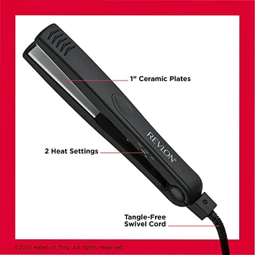 Revlon Smooth and Straight Ceramic Flat Iron | Fast Results, Smooth Styles (1 in) 6