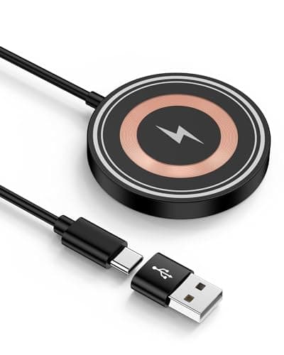 Magsafe Charger Samsung Magnetic Wireless Charger 15W Fast Charging Pad for Android Samsung S26Ultra/S25/S24 FE/S23/S22, USB-C/A MagSafe Charging Pad Compatible with iPhone 17/16/15/14/13/12/AirPods