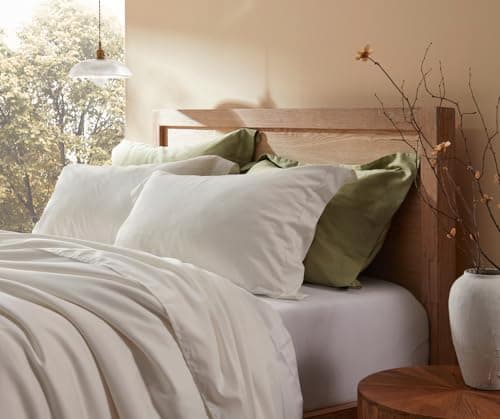 baisihan Down Feathers Pillows Standard Size Set of 2- Hotel Collection Bed Pillows | Feather-Proof 1000+ Clean | Naturally Resilient Pure | Pillows for Side, Back & Stomach Sleepers, 20"x26" 2 Pack