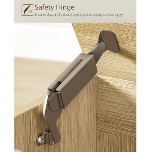 usikey 39.4” Storage Chest, Toy Box with 2 Safety Hinges, Toy Chest for Bedroom, Storage Bench with Storage, Shoe Bench, Supports 220 lb, for Living Room, Entryway, Natural 7