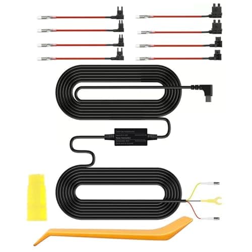 MEIBK Dash cam Acc Hardwire Kit USB Type-C Power Port Low Voltage Protection Suitable for Park Mode,24 Hour Park Mode Monitor dashcam Hardware kit USB c (M-Acc Hardwire Kit)