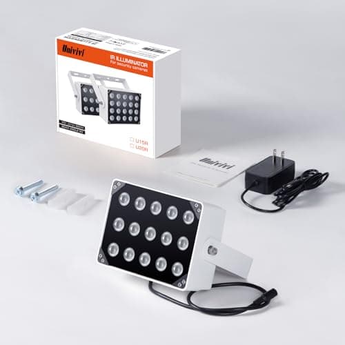 Univivi IR Illuminator 15 LEDs 90 Degree Wide Angle IR Lights for Night Vision IP67 Waterproof 850nm Infrared Light for Security Surveillance Camera Indoor&Outdoor, U15R 6
