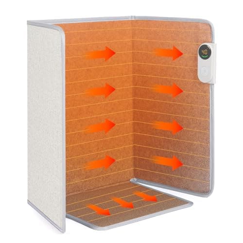 Wasrch Under Desk Warmer Portable Space Heater, Leg Warmer Foot Warmer for Office & Home, Whisper Heat Foldable Energy Efficient With Thermostat Timer Auto Shut Off