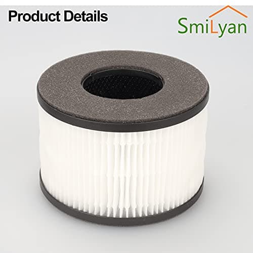 Smilyan BS-03 True HEPA Replacement Filter for PARTU and Slevoo BS03 HEPA Air Purifier, 3-in-1 Filtration System, 2 Pack (Not Fit for BS-01) 7