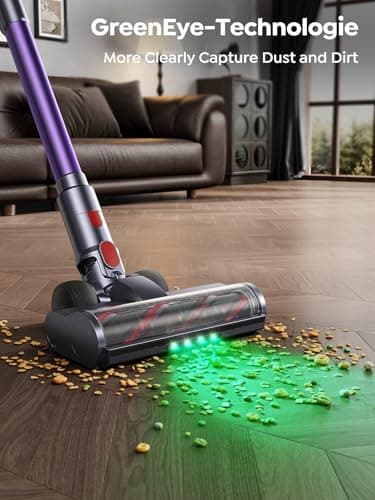 Cordless Vacuum Cleaner, 600W 50KPA 65 Mins Runtime Vacuum Cleaners for Home, Stick Vacuum with Self-Standing, Wall Mount Charging and Intelligent Auto Mode, Handheld Vacuum for Pet Hair/Carpet/Floor 8