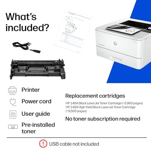 HP LaserJet Pro 4001n Black & White Printer, Print, Fast speeds, Easy Setup, Mobile Printing, Advanced Security, USB, Ethernet Connection, Best-for-Office 9