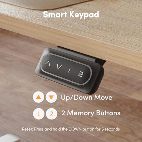 FEZIBO Electric Standing Desk Adjustable Height, 55 x 24 Inch Sit Stand Desk, Home Office Desk, Ergonomic Computer Workstation, Maple 7