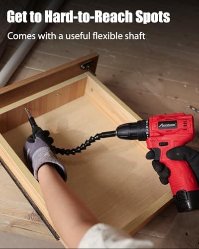 AVID POWER Brushless Power Drill Set, 2-Speed Control, 3/8-Inch Keyless Chuck & 25+1 Position, 12V Electric Drill Cordless Driver Kit with 2000mAh Battery, Charger and 22pcs Accessories 8