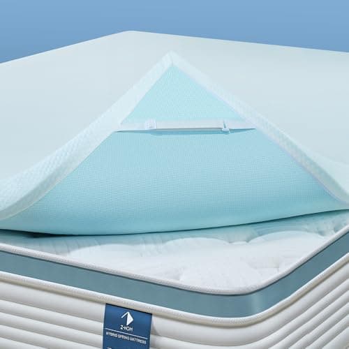 3 Inch Twin Memory Foam Mattress Topper, Cooling Gel Bed Topper with Premium Removable Skin-Friendly Non-Slip Cover, High Density Ventilated Mattress Pad CertiPUR-US & Oeko-Tex Certified, White